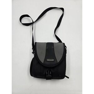 Nintendo 3DS Case Tote Black and Grey Cross Body Carrying Organizer Storage